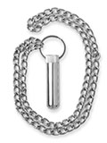 Amuleto per poppers - Inalatore con catena in acciaio inox