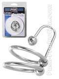 Push Steel - Sperm Stopper - Doppio anello + plug uretale